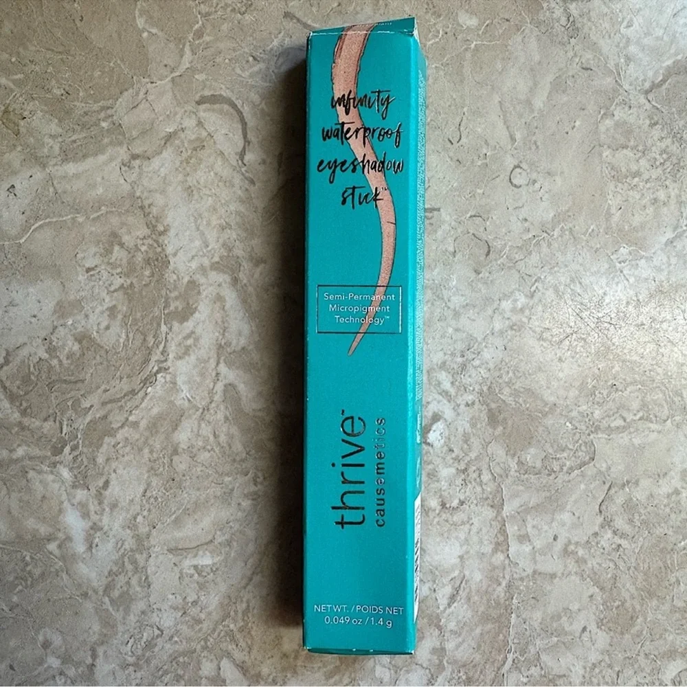 thrive causemetics Infinity Waterproof Eyeshadow Stick NIKKI Gold Shimmer NEW